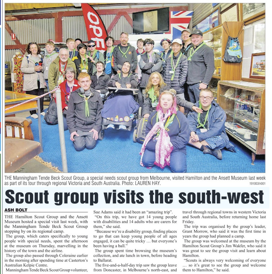 Elektriker Fremmed fire Tende Beck Scout Group on tour | Scouts Victoria | Australia