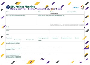 Project Planning Development Tool - Scouts, Venturer Scouts and Rover Scouts 
