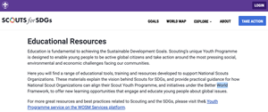 Sustainable Development Goals education resources and e-learning