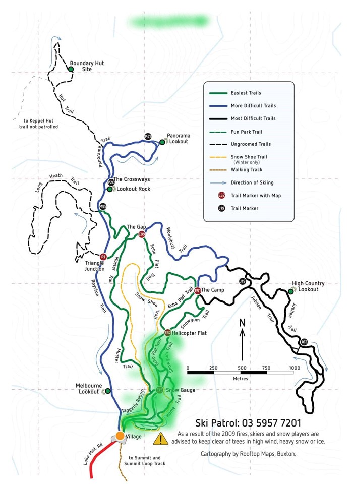 Lake Mountain Ski Trail Map